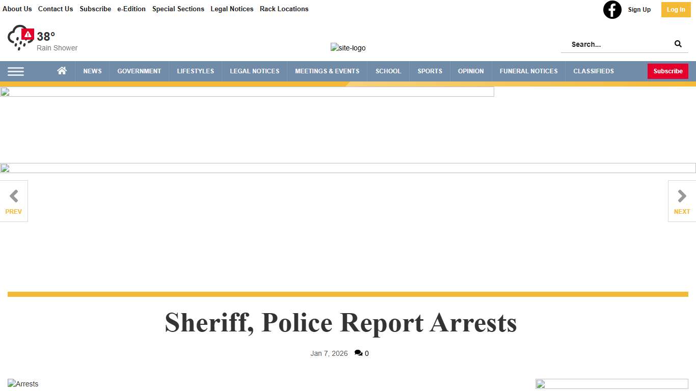 Sheriff, Police Report Arrests News fayette-news.net